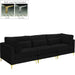 Julia Black Velvet Modular Sofa (3 Boxes) image