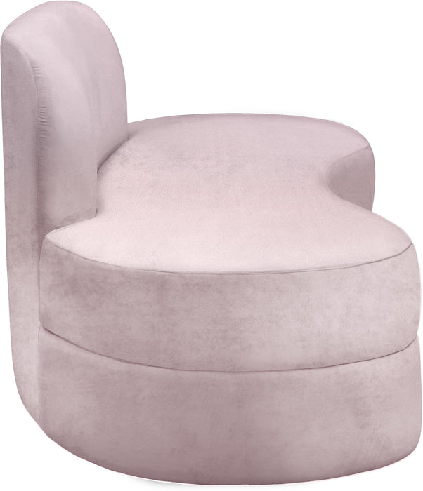 Mitzy Pink Velvet Sofa