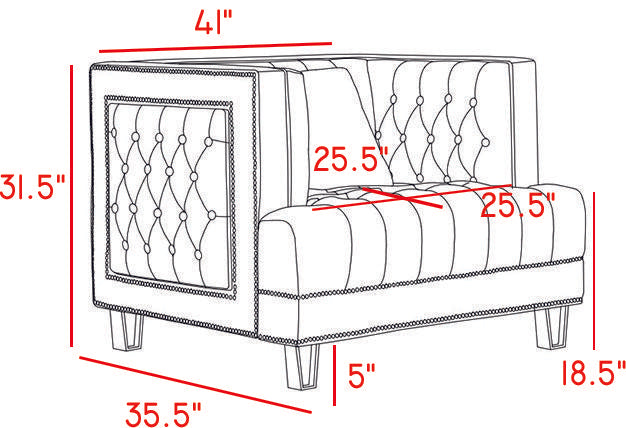 Lucas Grey Velvet Chair