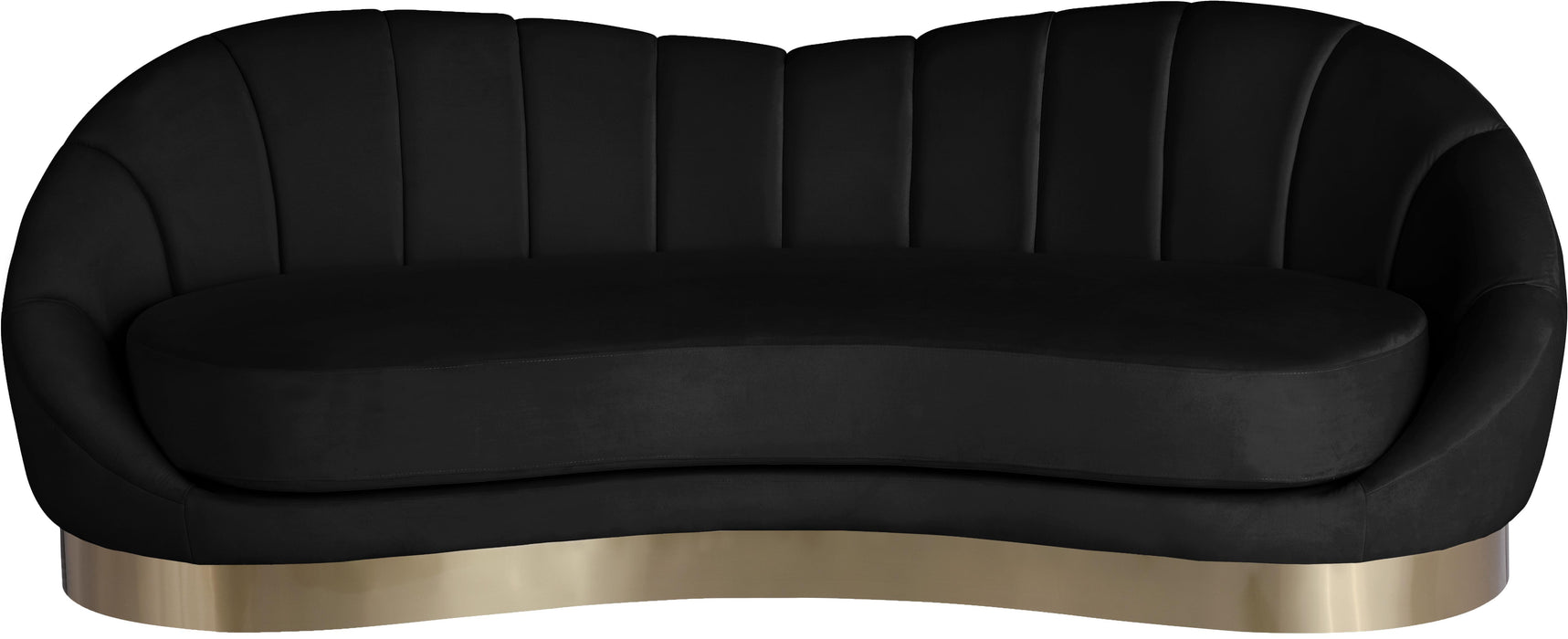 Shelly Black Velvet Sofa