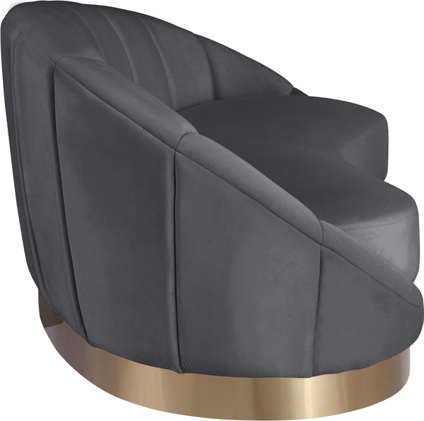 Shelly Grey Velvet Chaise