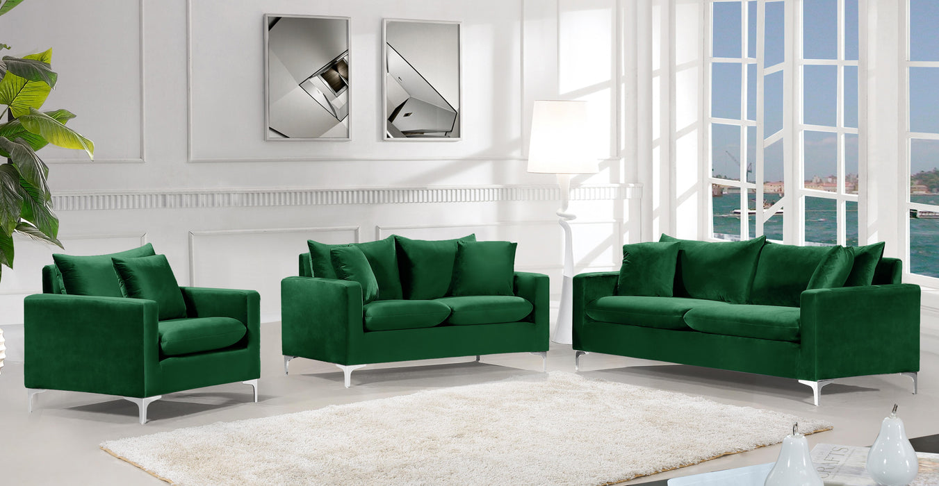 Naomi Green Velvet Loveseat