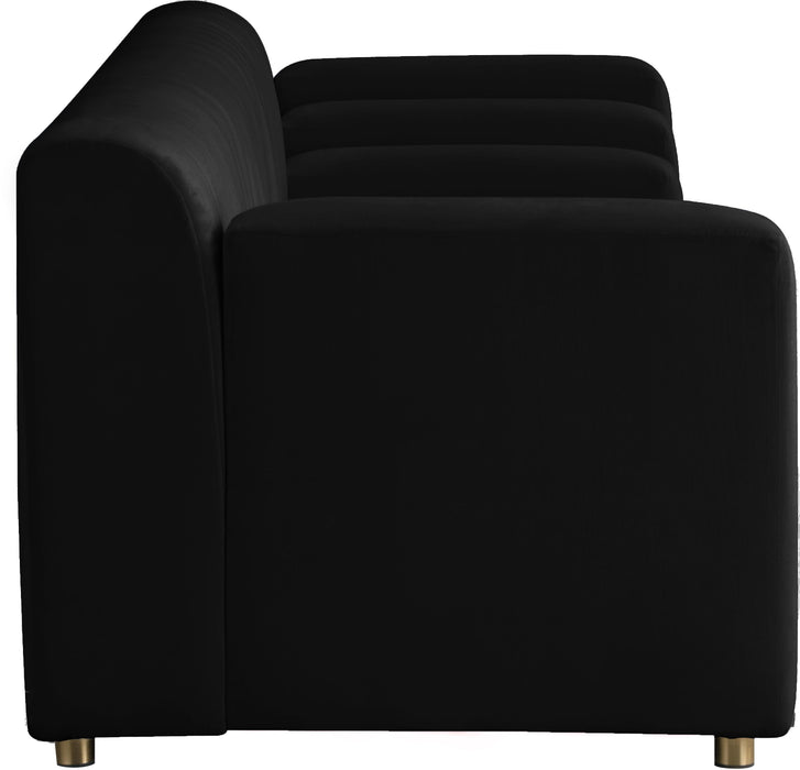 Naya Black Velvet Sofa