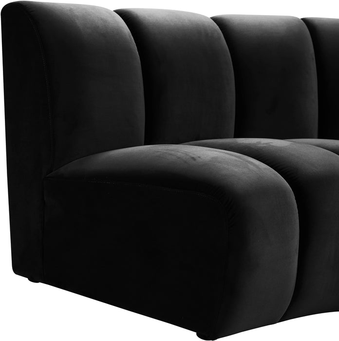 Infinity Black Velvet Modular Chair