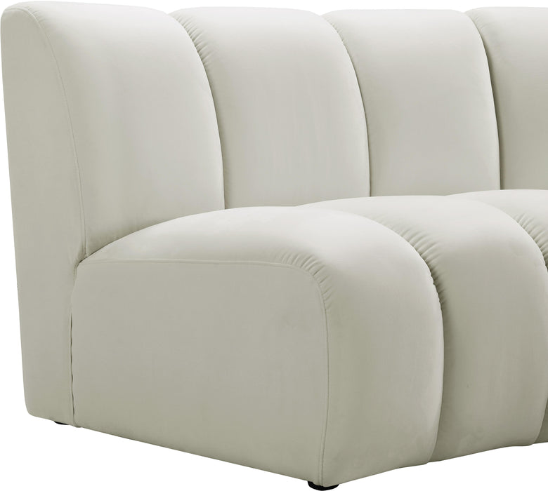 Infinity Cream Velvet 8pc. Modular Sectional