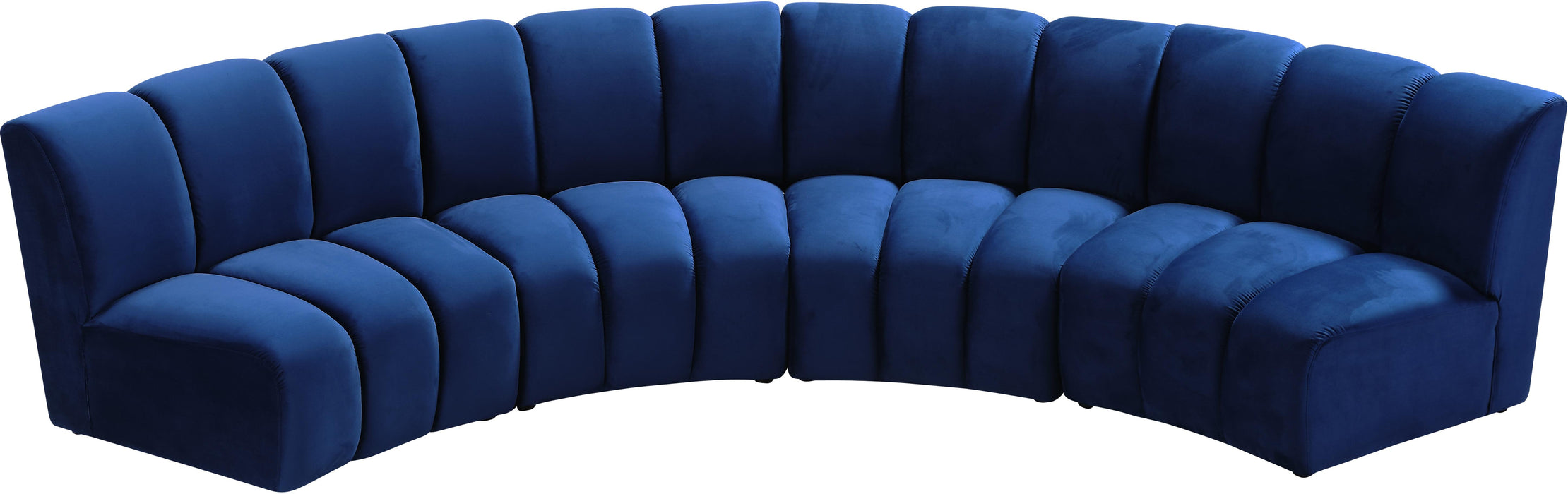 Infinity Navy Velvet 4pc. Modular Sectional