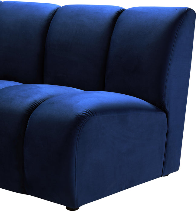 Infinity Navy Velvet 7pc. Modular Sectional