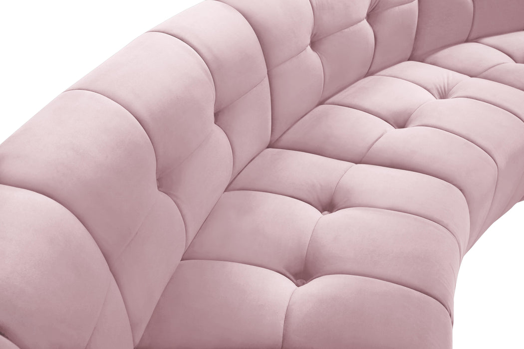 Limitless Pink Velvet 7pc. Modular Sectional