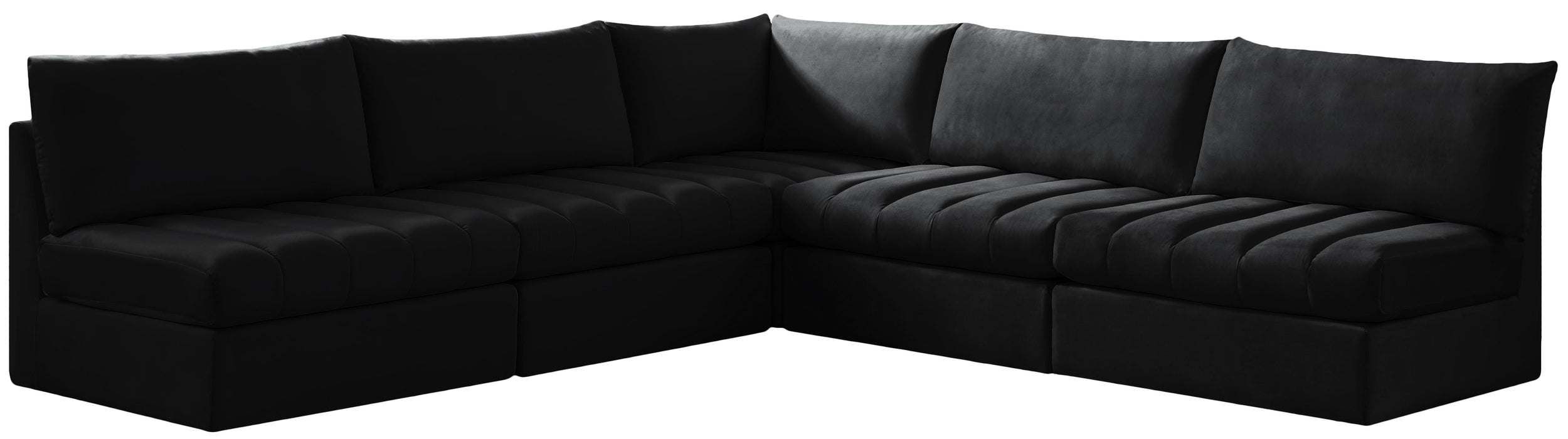 Jacob Black Velvet Modular Sectional