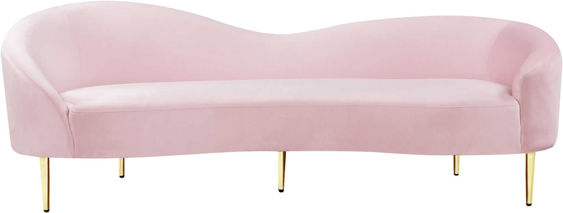 Ritz Pink Velvet Sofa