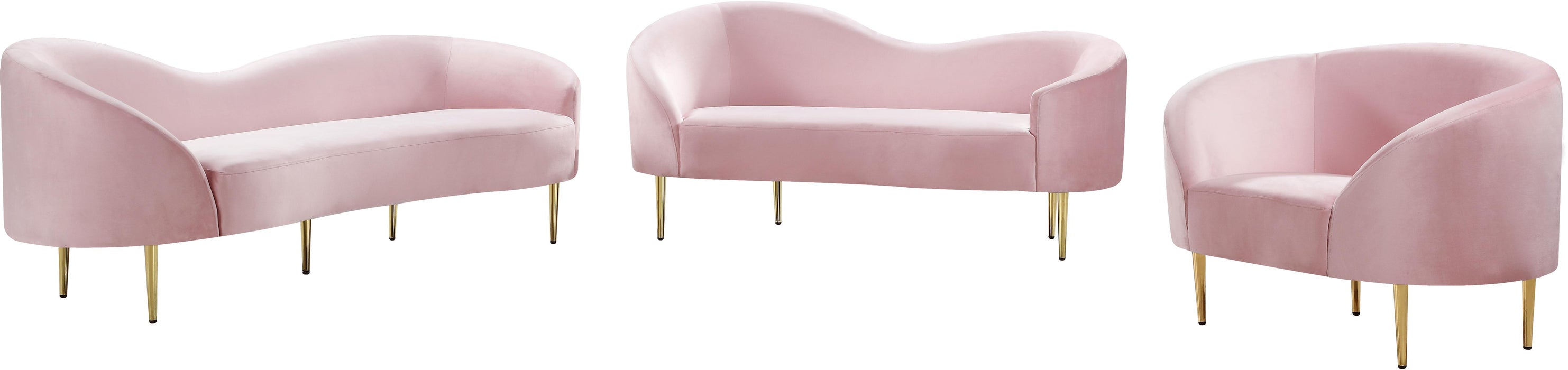 Ritz Pink Velvet Chair