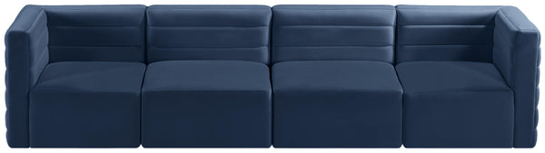 Quincy Navy Velvet Modular Sofa