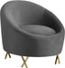 Serpentine Grey Velvet Chair image