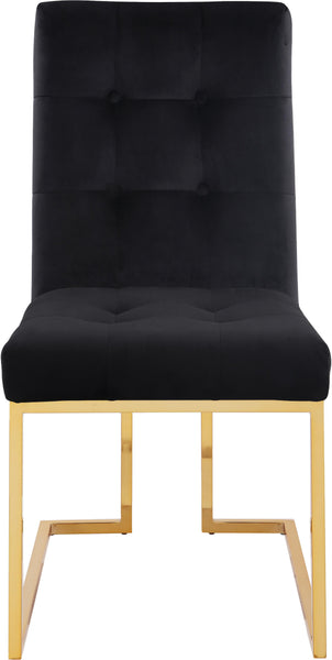 Pierre Black Velvet Dining Chair