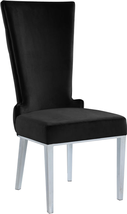 Serafina Black Velvet Dining Chair
