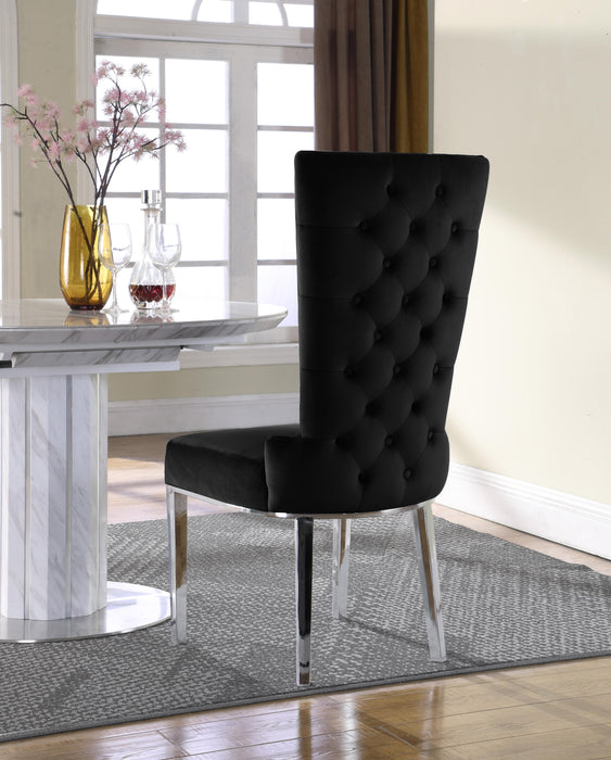 Serafina Black Velvet Dining Chair