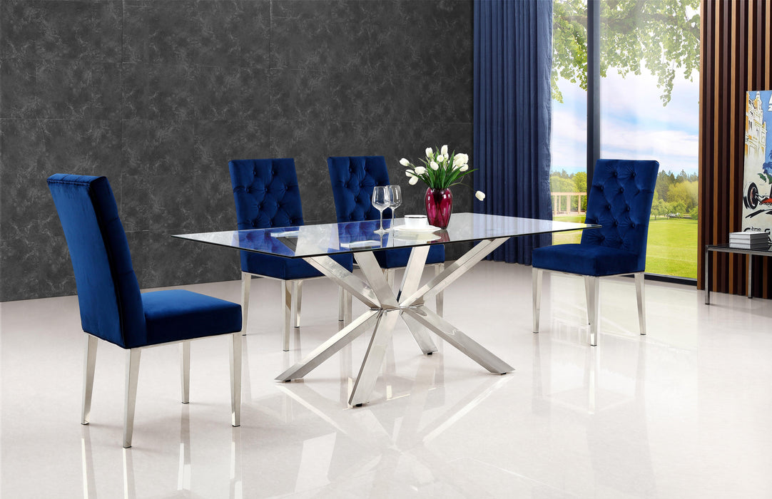 Juno Navy Velvet Dining Chair