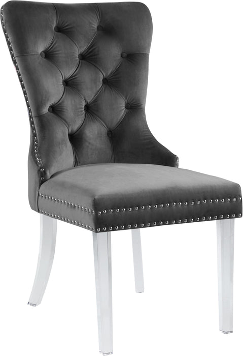 Miley Grey Velvet Dining Chair