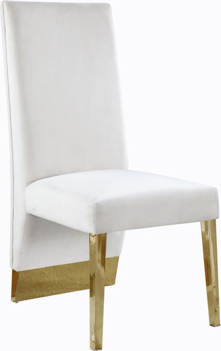 Porsha Cream Velvet Dining Chair