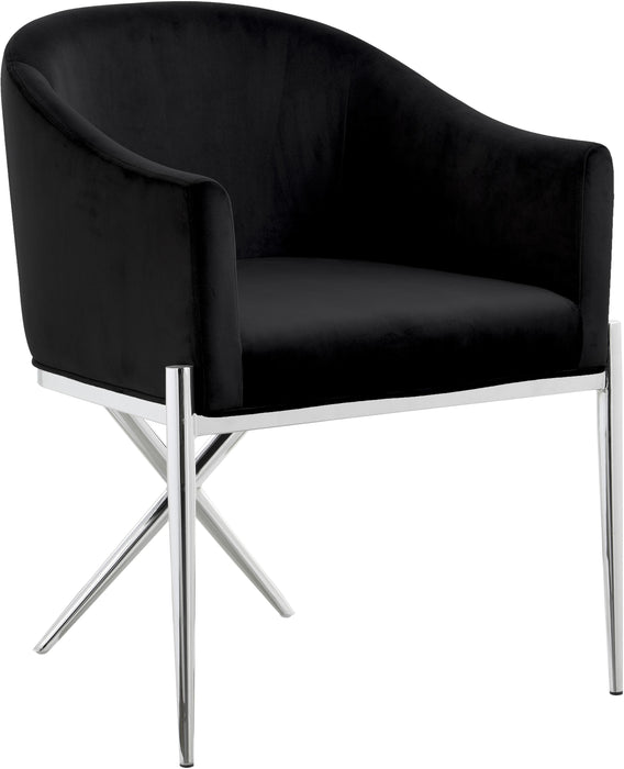 Xavier Black Velvet Dining Chair