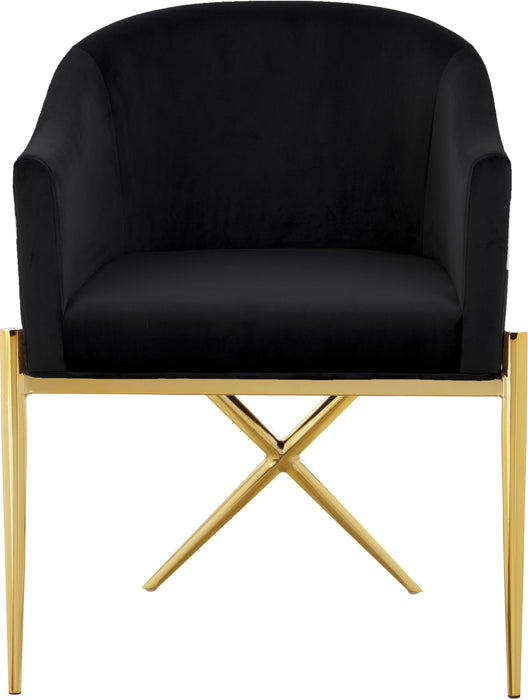 Xavier Black Velvet Dining Chair