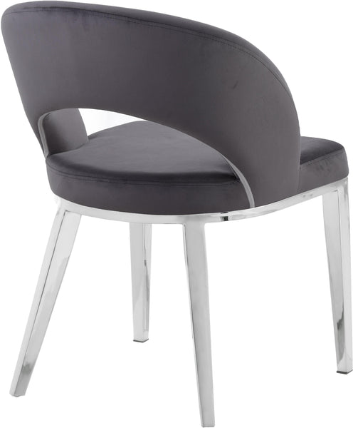 Roberto Grey Velvet Dining Chair