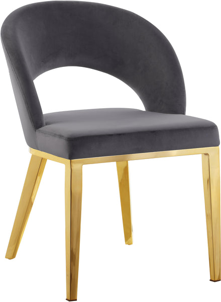 Roberto Grey Velvet Dining Chair