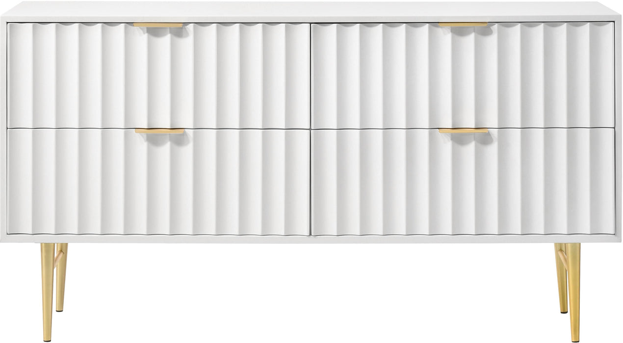 Modernist White Gloss Dresser
