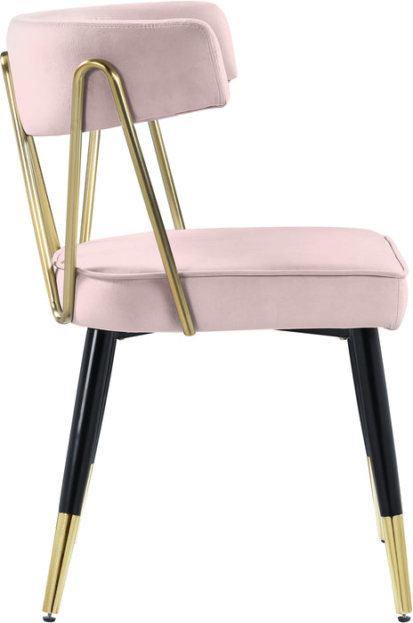 Rheingold Pink Velvet Dining Chair