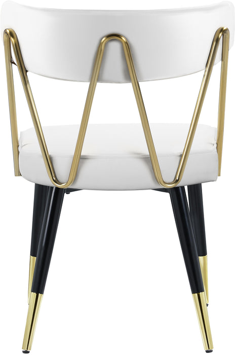 Rheingold White Faux Leather Dining Chair