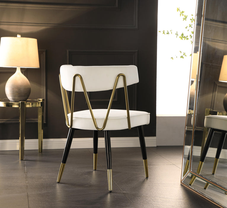 Rheingold Cream Velvet Dining Chair