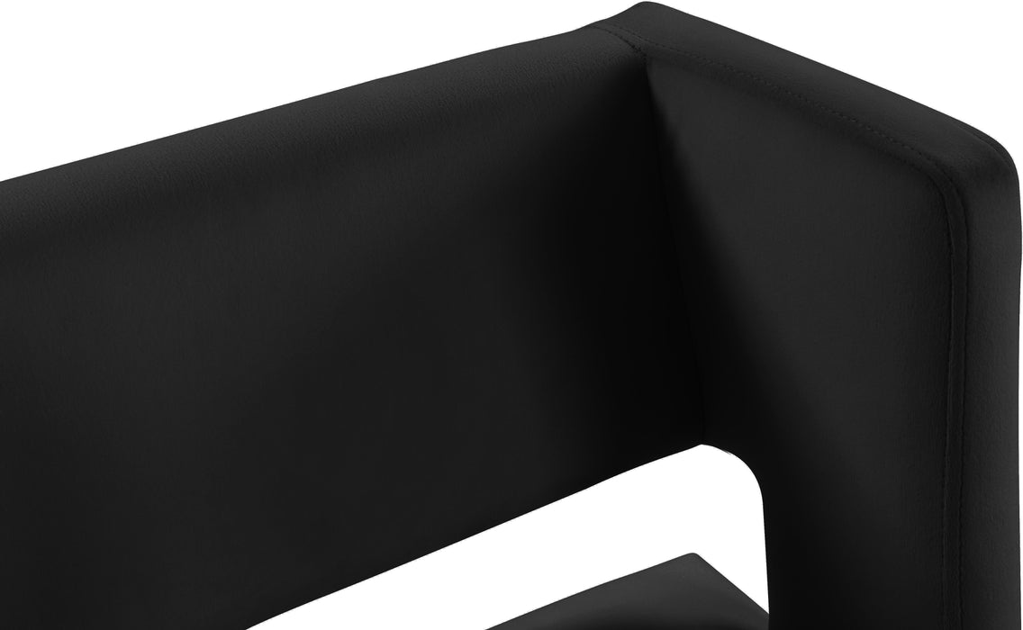 Caleb Black Velvet Counter Stool