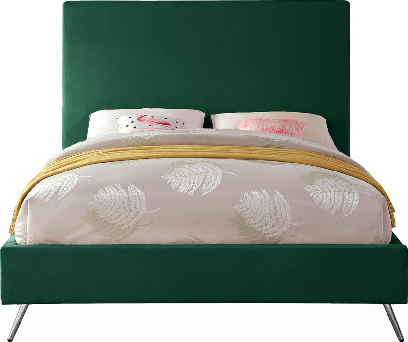 Jasmine Green Velvet Full Bed