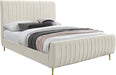 Zara Cream Velvet Full Bed (3 Boxes) image
