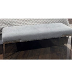 AICO Furniture Rose Decorative Upholstered Bench with Metal Leg image