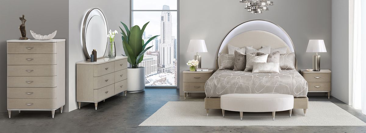 AICO Eclipse Nightstand in Moonlight