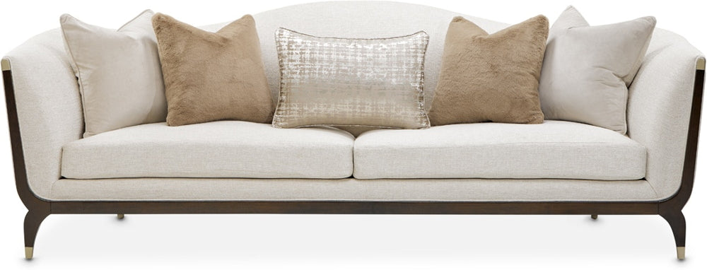 AICO Paris Chic Sofa Cremini in Espresso