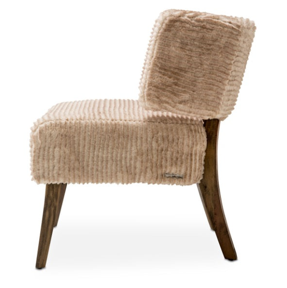 AICO Furniture A La Carte HalfMoon Curved Back Chair in Boardwalk