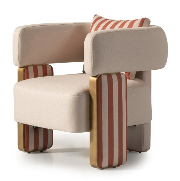 AICO Furniture Amora Chair Ash in Eggshell Walnut