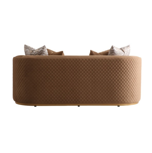 AICO Furniture Ariana Loveseat in Caramel Gold