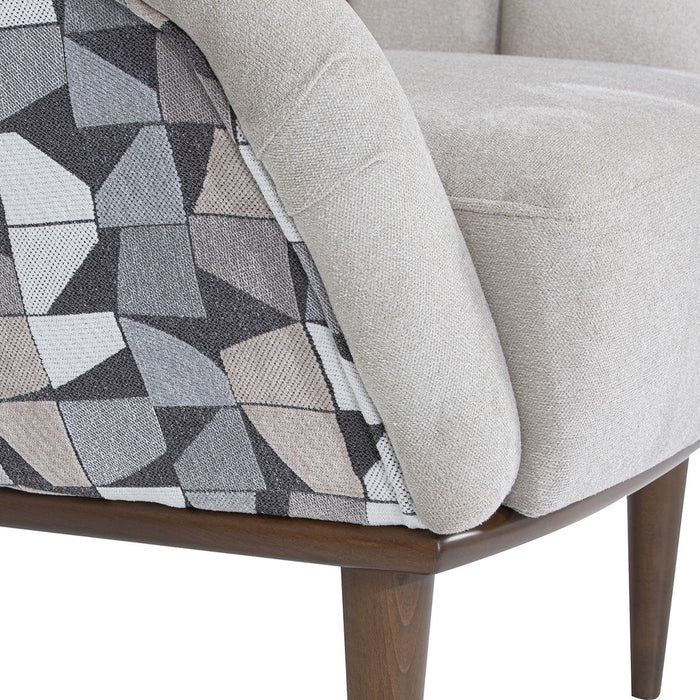 AICO Balboa Accent Chair in Warm Walnut