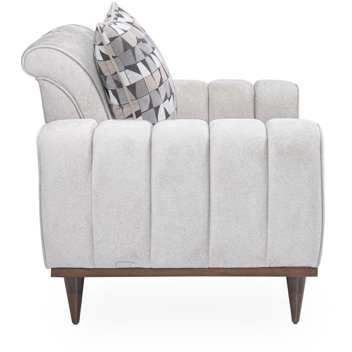 AICO Balboa Chair And A Half in Warm Walnut