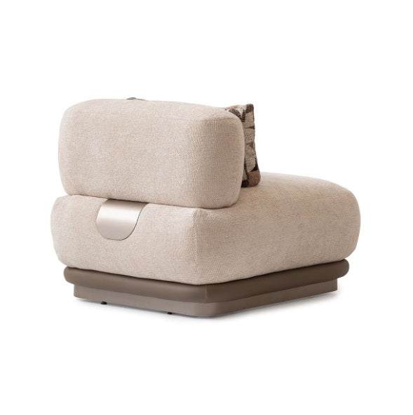 AICO Furniture Bristol Point Armless Chair in Saddle Brown