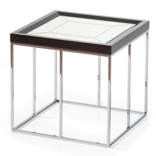 AICO Furniture Carmela End Table in Glossy Charcoal Sand image