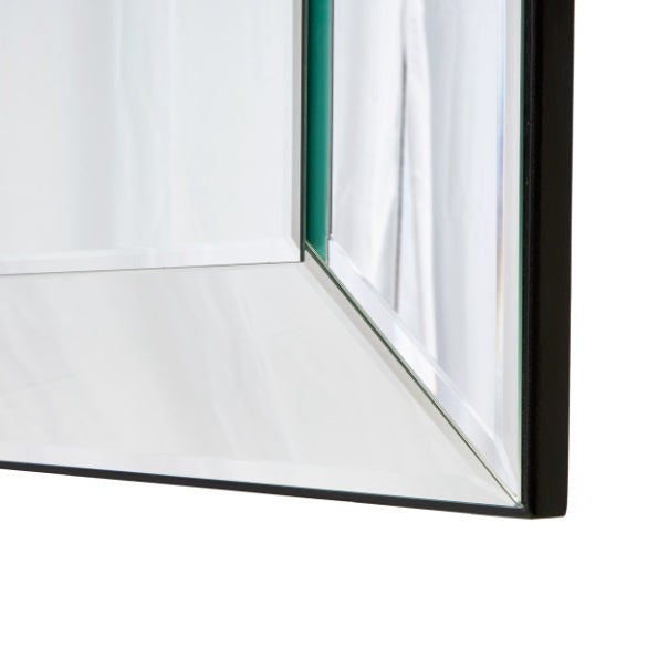 AICO Furniture Carmela Mirror in Glossy Charcoal Sand