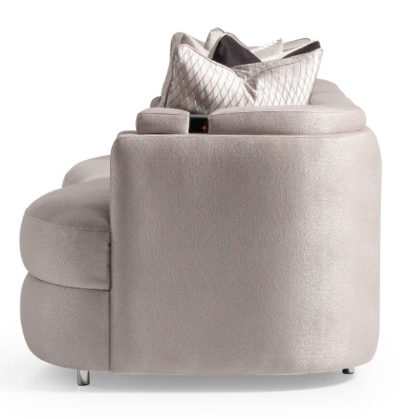 AICO Furniture Carmela Mansion Sofa Zinc in Silver