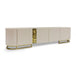 AICO Furniture Lisbon Media Cabinet in Silken Cream Bronze image