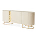 AICO Furniture Lisbon Console Table in Silken Matte Cream image