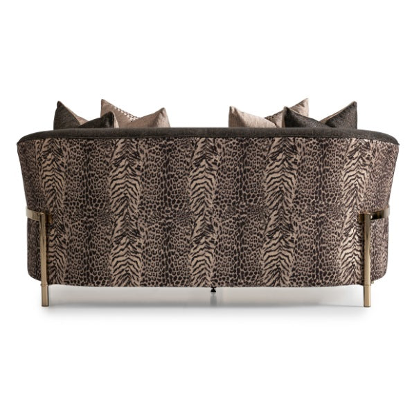 AICO Furniture Lisbon Loveseat in Onyx Gold