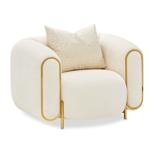 AICO Furniture Sassani Chair Crepe in Gold